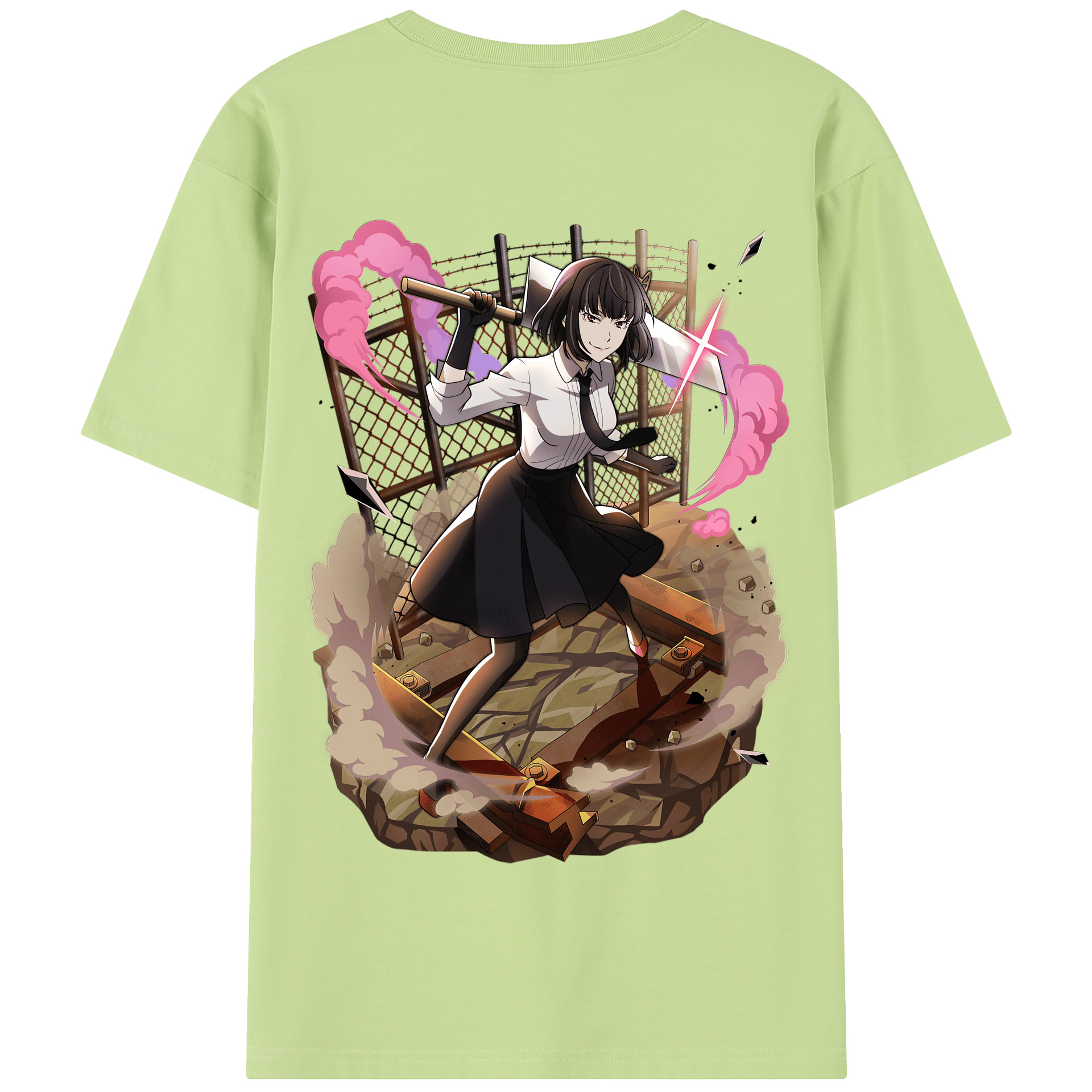 （画像用） 文豪ストレイドッグス Bungo Stray Dogs 綿100％半袖Tシャツ（背面プリント）